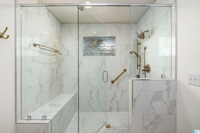 bathroom with an enclosed shower