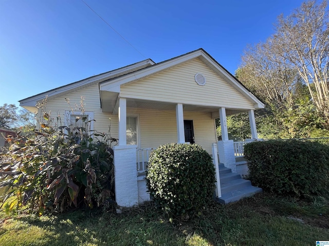 bungalow-style house featuring a porch