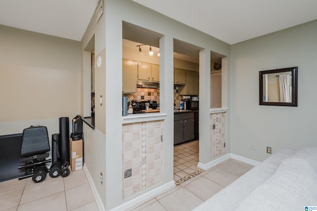 view of tiled living room