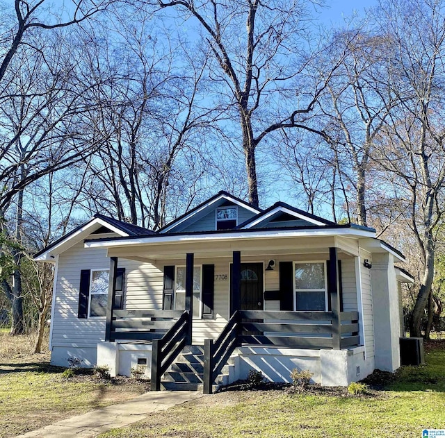 bungalow-style house featuring a porch