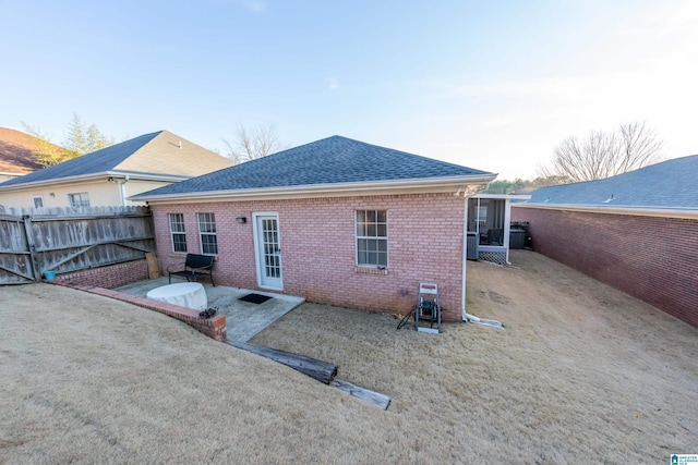 rear view of property with a patio