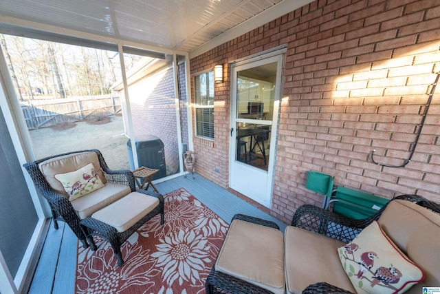 view of sunroom