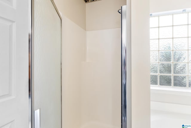 bathroom with walk in shower