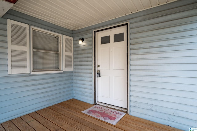 view of doorway to property