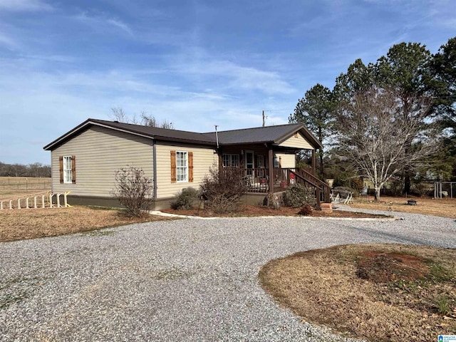 view of front of property with covered porch