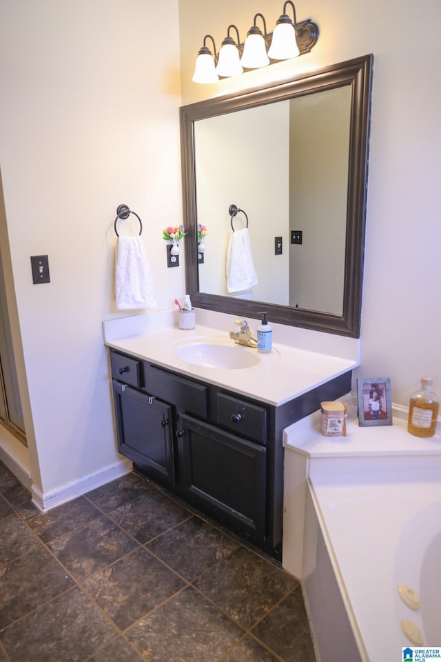 bathroom with vanity