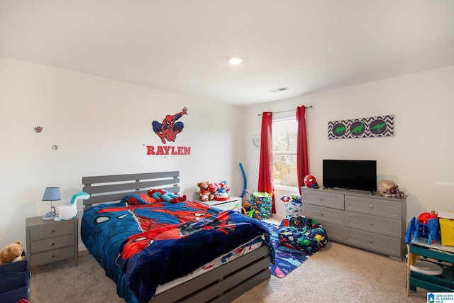 view of carpeted bedroom