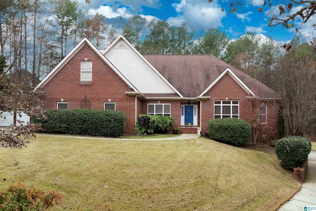 front facade with a front lawn