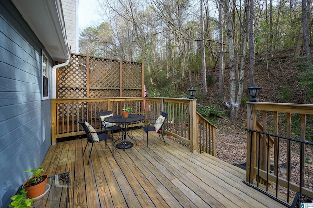 view of wooden terrace