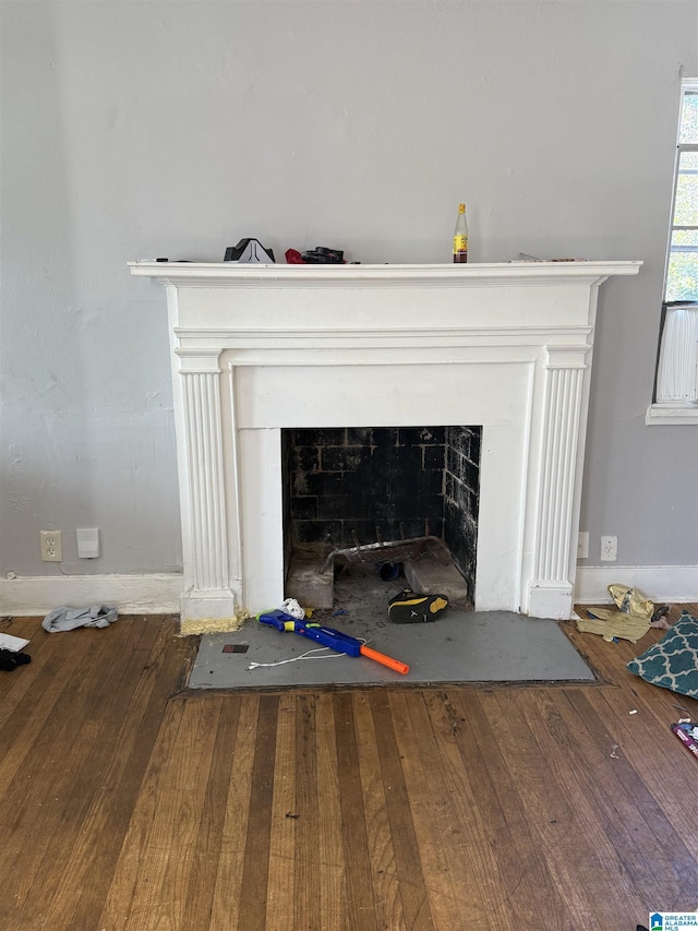 room details with hardwood / wood-style flooring