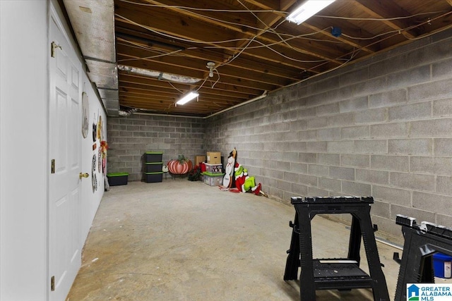 view of basement