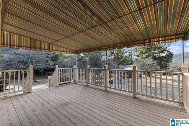 view of wooden terrace