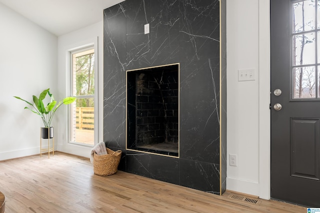 interior details featuring wood-type flooring