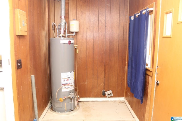 utilities featuring gas water heater