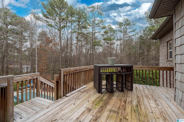 view of wooden deck