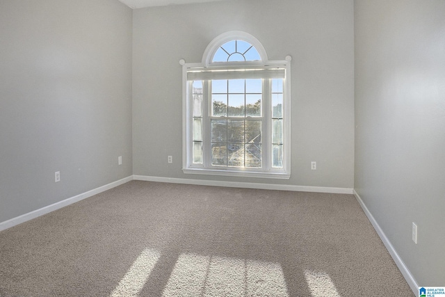 view of carpeted spare room