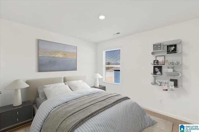 view of carpeted bedroom