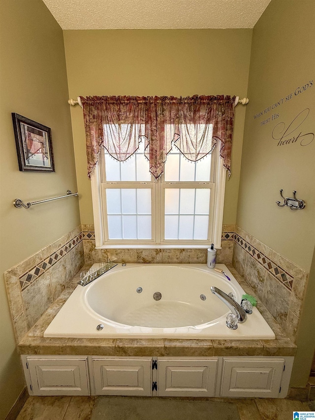 bathroom with a washtub