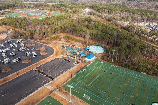 birds eye view of property