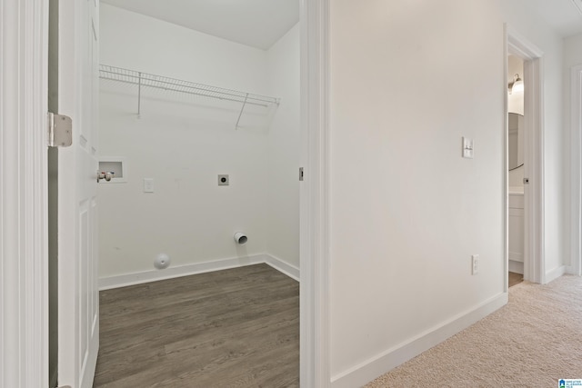 laundry room featuring washer hookup and electric dryer hookup