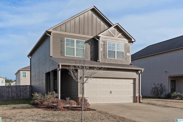 craftsman-style home featuring a garage