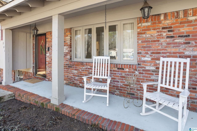 view of patio with a porch