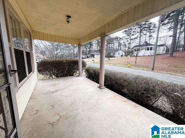 view of patio featuring covered porch