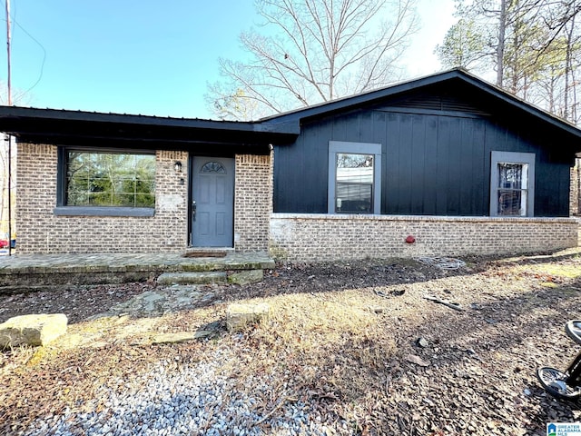 view of single story home