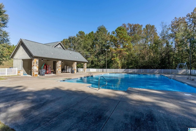 view of pool with a patio