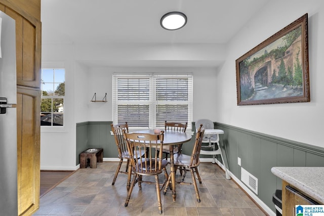 dining area with a healthy amount of sunlight