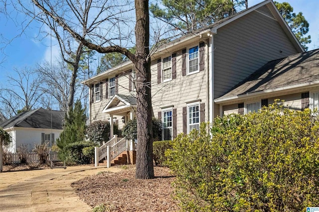 view of colonial home