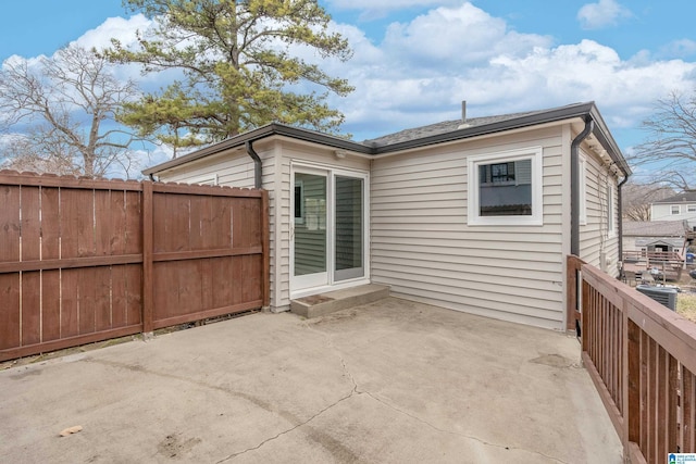 rear view of property with a patio area