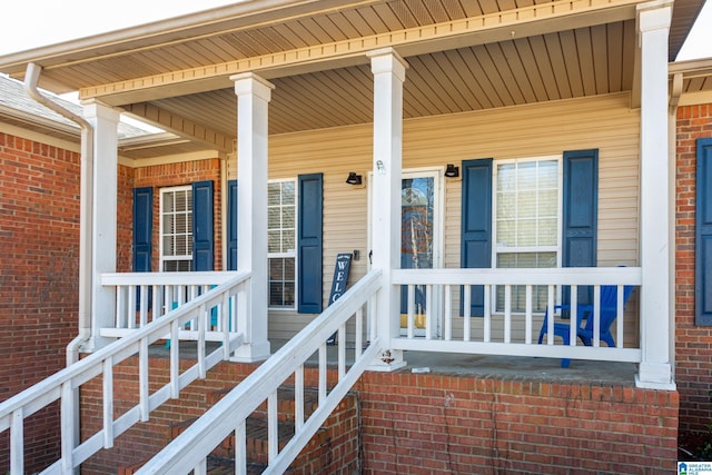 property entrance with a porch