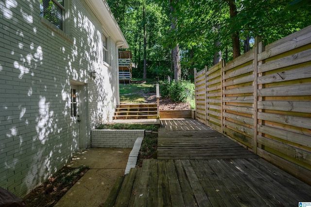 view of wooden terrace