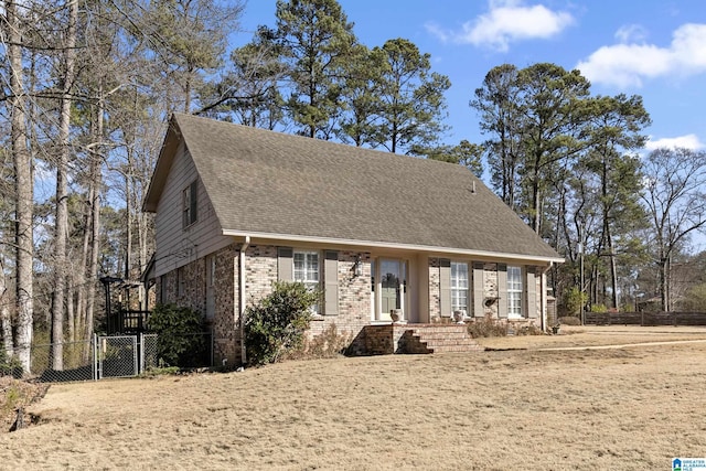 view of new england style home