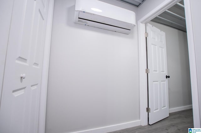 closet with an AC wall unit