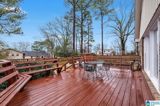 view of wooden deck