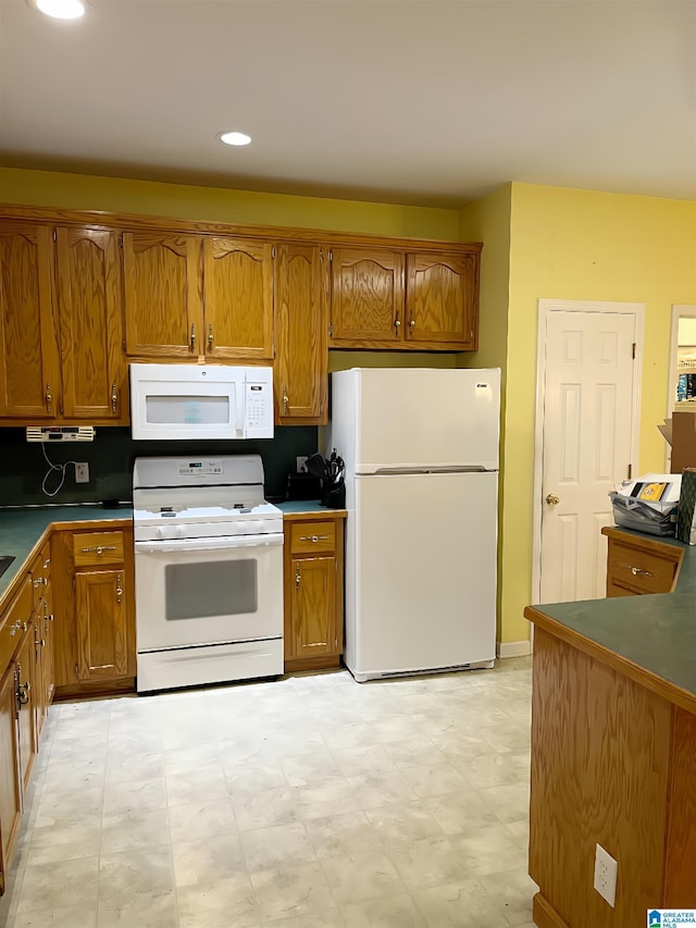 kitchen with white appliances