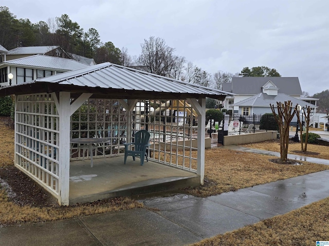 view of property's community featuring a gazebo