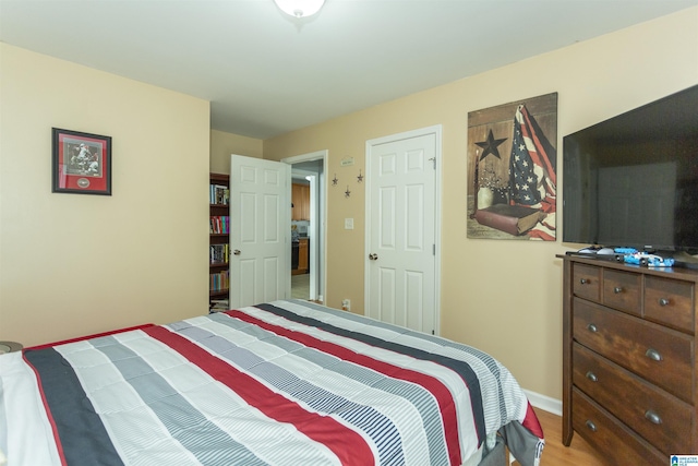 bedroom featuring light hardwood / wood-style flooring