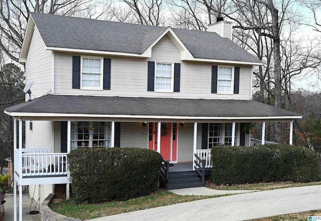 view of front of house with a porch