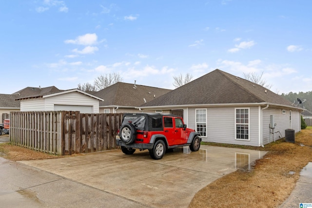 view of home's exterior with cooling unit