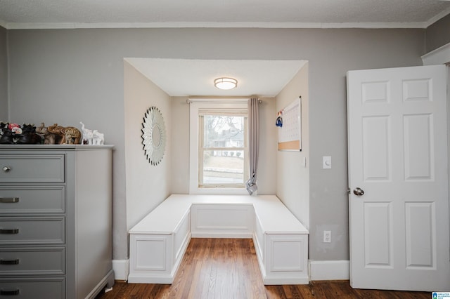 interior space featuring dark wood-type flooring