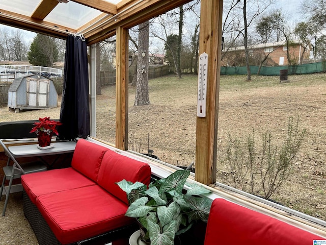 view of sunroom / solarium