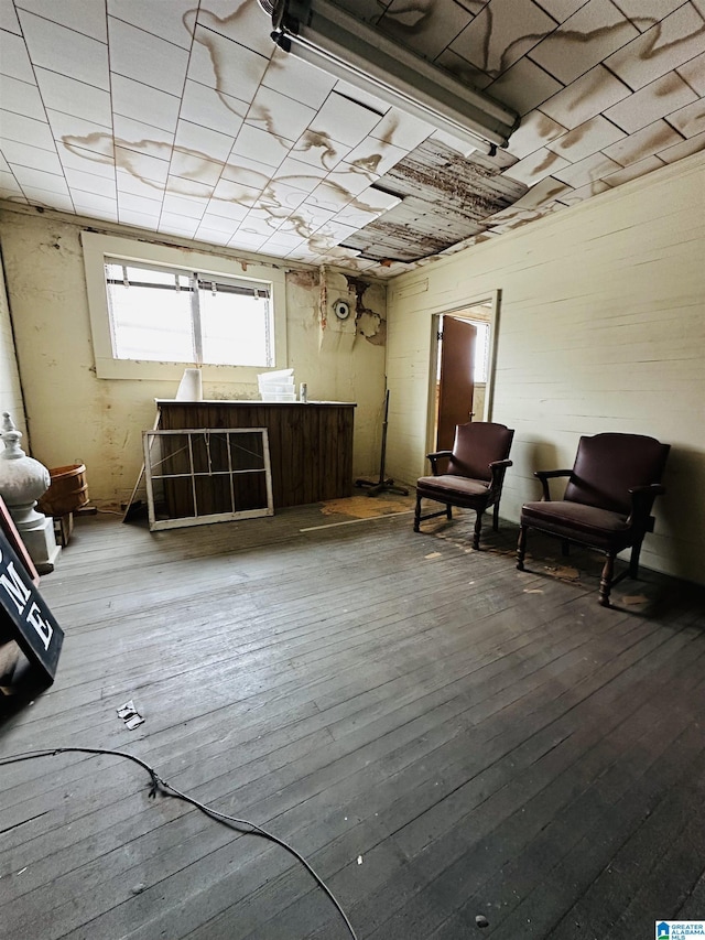 miscellaneous room with wood-type flooring