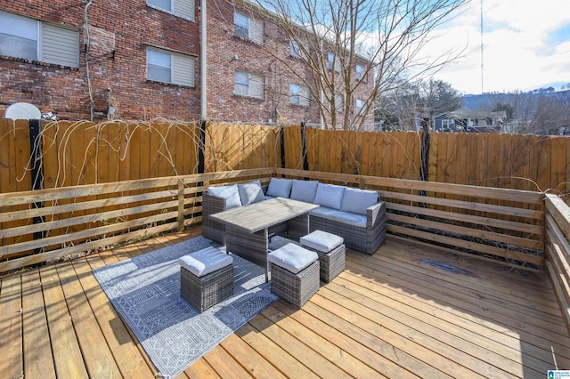 deck with outdoor lounge area