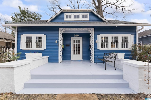 view of front of home featuring covered porch