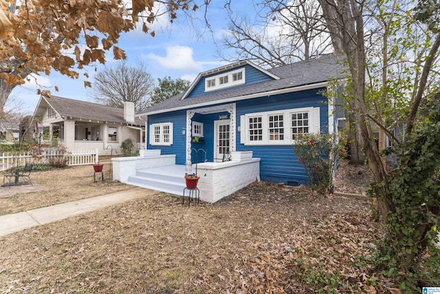 view of bungalow-style home