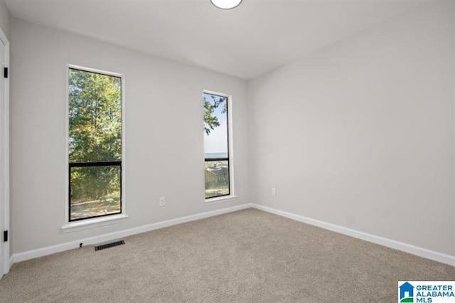 view of carpeted empty room