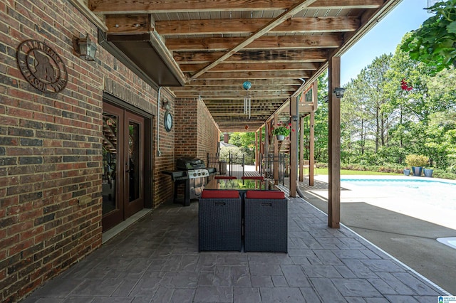 view of patio with french doors